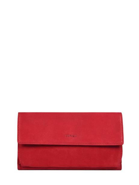Portefeuille Ã  Rabat Etincelle Nubuck Cuir Etrier Rouge etincelle nubuck EETN903