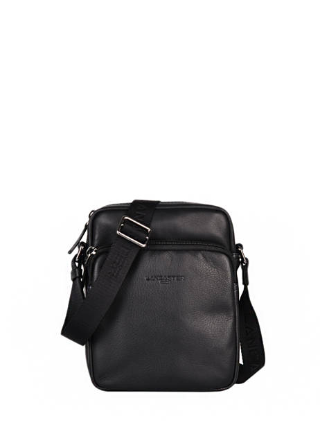 Sac BandouliÃ¨re Lancaster Noir soft vintage homme 10