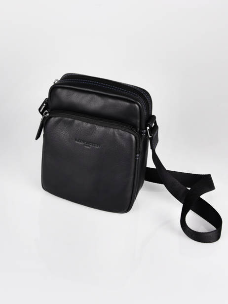Sac BandouliÃ¨re Lancaster Noir soft vintage homme 10 vue secondaire 1