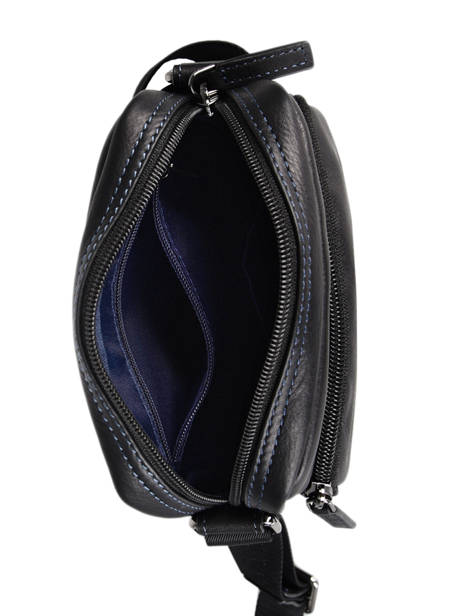 Sac BandouliÃ¨re Lancaster Noir soft vintage homme 10 vue secondaire 2
