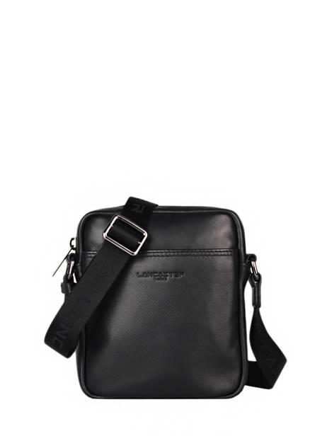 Sac BandouliÃ¨re Lancaster Noir soft vintage homme 24