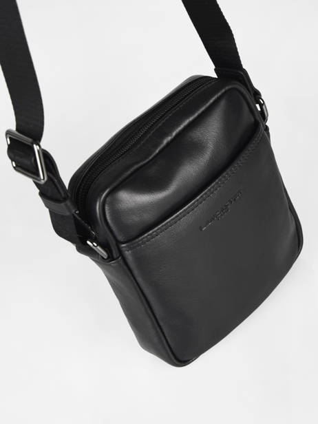 Sac BandouliÃ¨re Lancaster Noir soft vintage homme 24 vue secondaire 2
