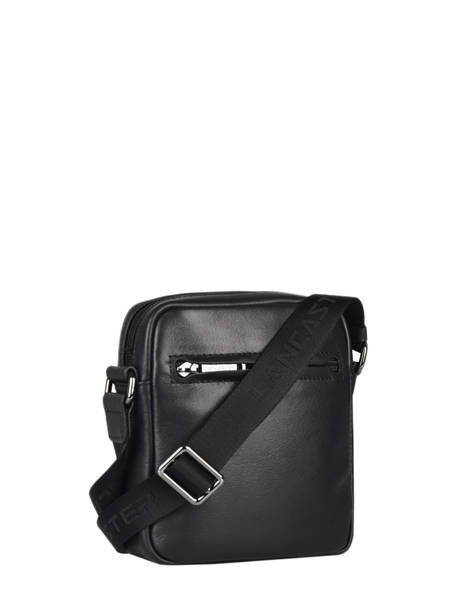 Sac BandouliÃ¨re Lancaster Noir soft vintage homme 24 vue secondaire 4