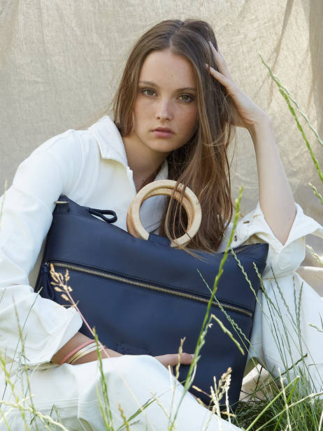 Sac PortÃ© Main Succulente Woomen Bleu succulente WSUC05 vue secondaire 2