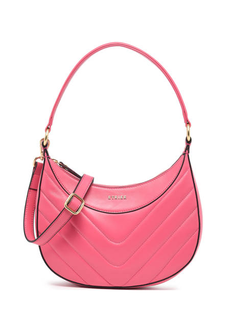 Sac PortÃ© Ã©paule Rafale Cuir Etrier Rose rafale ERAF017M