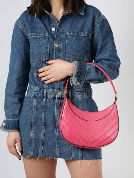 Sac PortÃ© Ã©paule Rafale Cuir Etrier Rose rafale ERAF017M vue secondaire 1