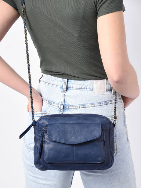 Sac Bandoulière Naina Cuir Pieces Bleu naina 17087872 vue secondaire 1